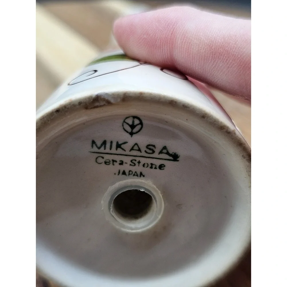 Vintage MCM Mikasa Cera-Stone Salt & Pepper Shaker Set‎ 6